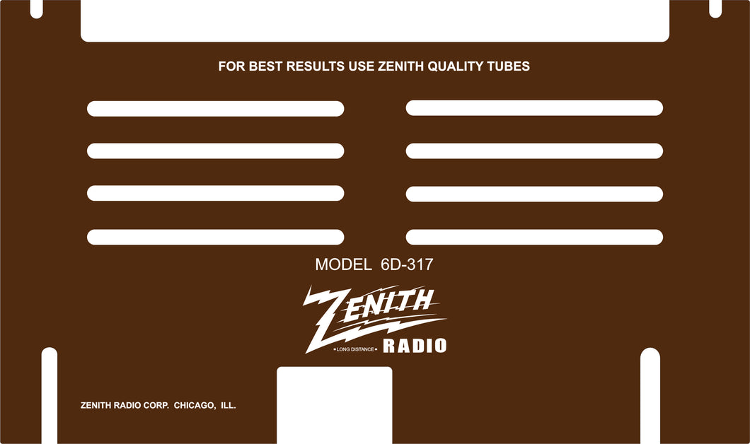 Zenith 6D317 Radio Back