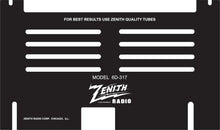 Load image into Gallery viewer, Zenith 6D317 Radio Back
