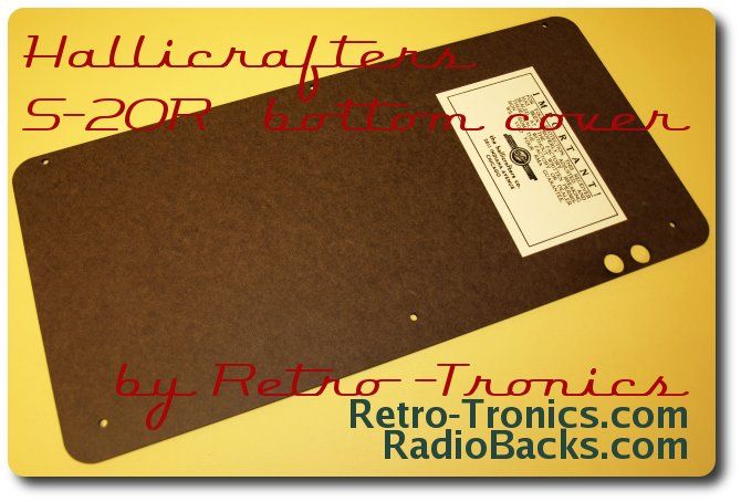 Hallicrafters S-20R Radio Bottom Cover